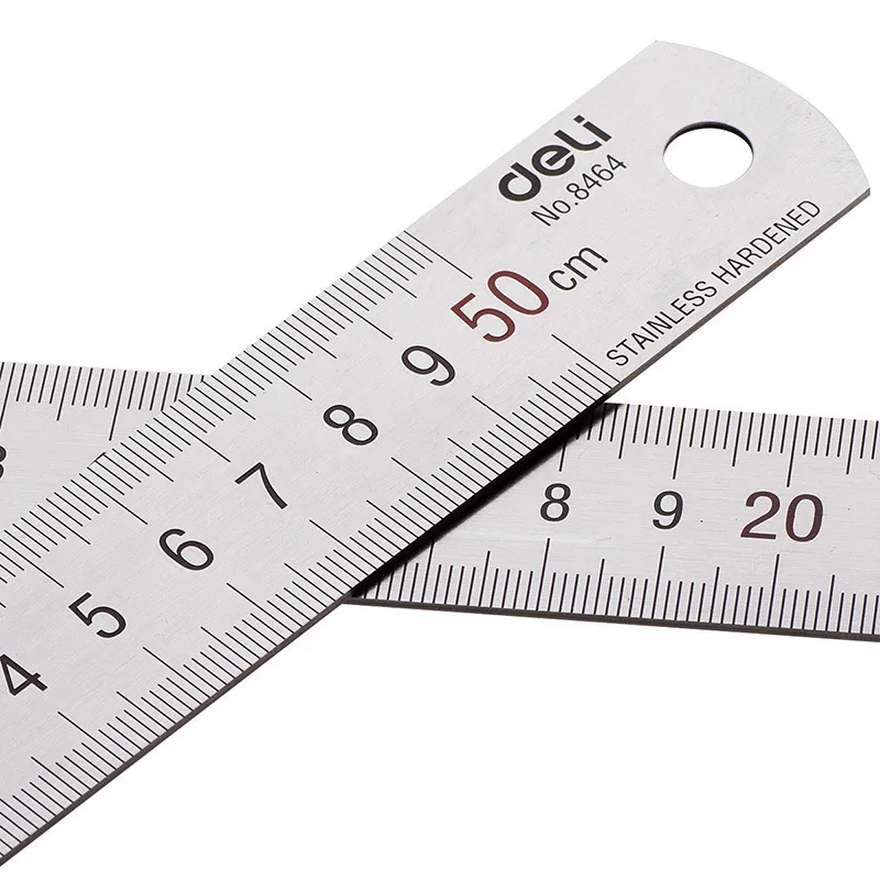 

With the scale ruler mapping measurement of office stationery 15cm/20cm/30cm/50cm stainless steel ruler steel cutting ruler