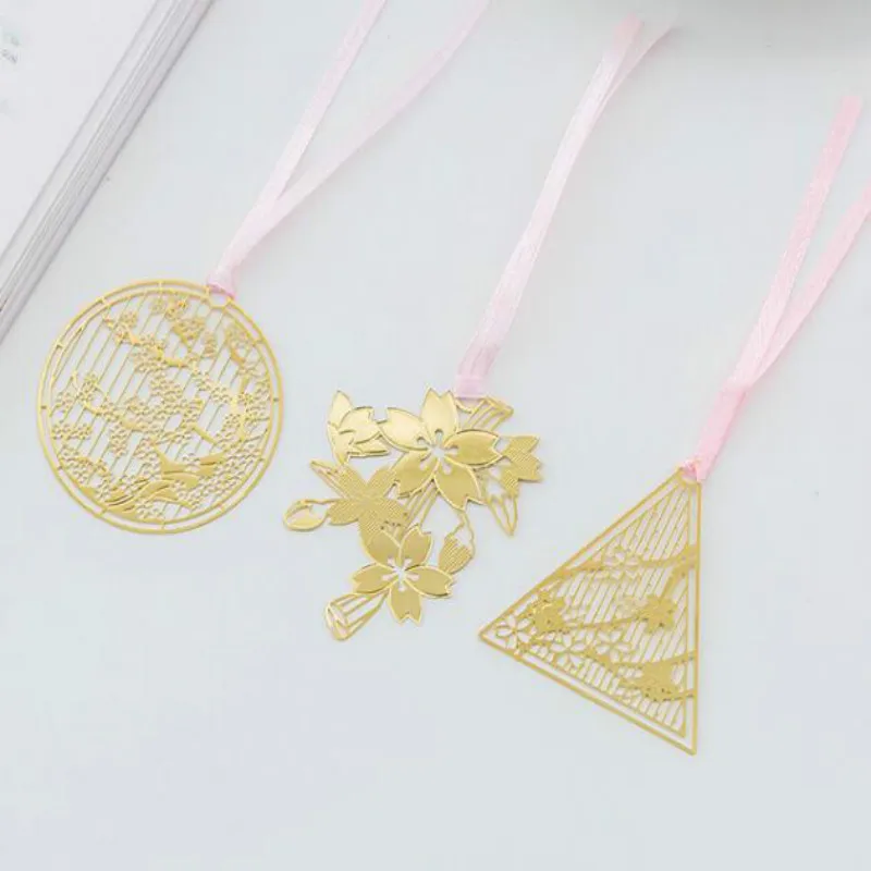 10 шт./лот Ретро креативная металлическая Закладка для книги Sakura Book Mark Корейская