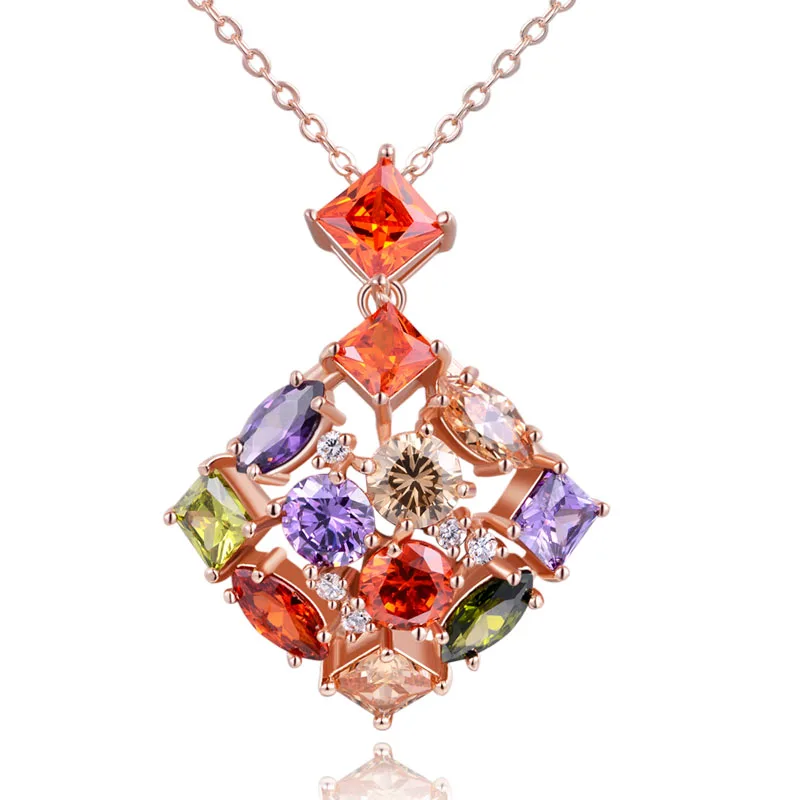 2016 дамы роскошные украшения автоаксессуары мультиколорной цирконий камень