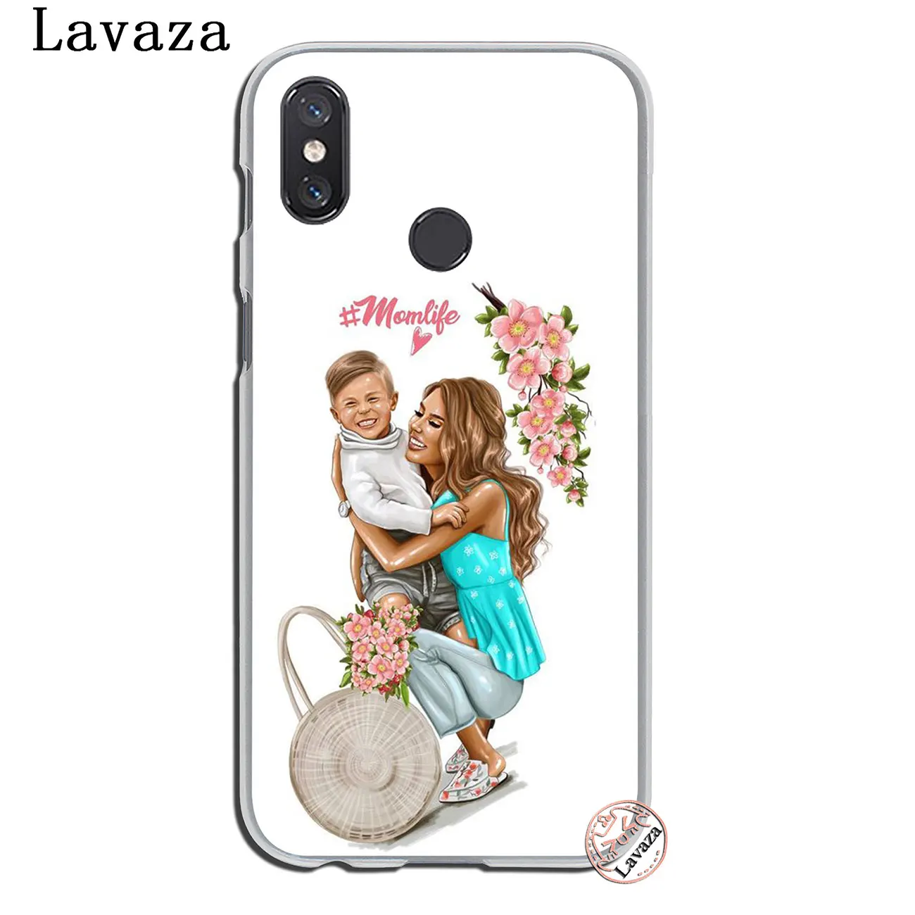 Модный чехол для мамы и дочки с черными каштановыми волосами для Xiaomi Mi 9 9T CC9 CC9E A3 Pro 8 SE A2 Lite A1 pocophone f1 6X MAX 3 - Цвет: 1