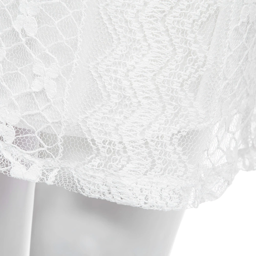 COSMERA летнее платье женское повседневное пляжное короткое белое мини кружевное с