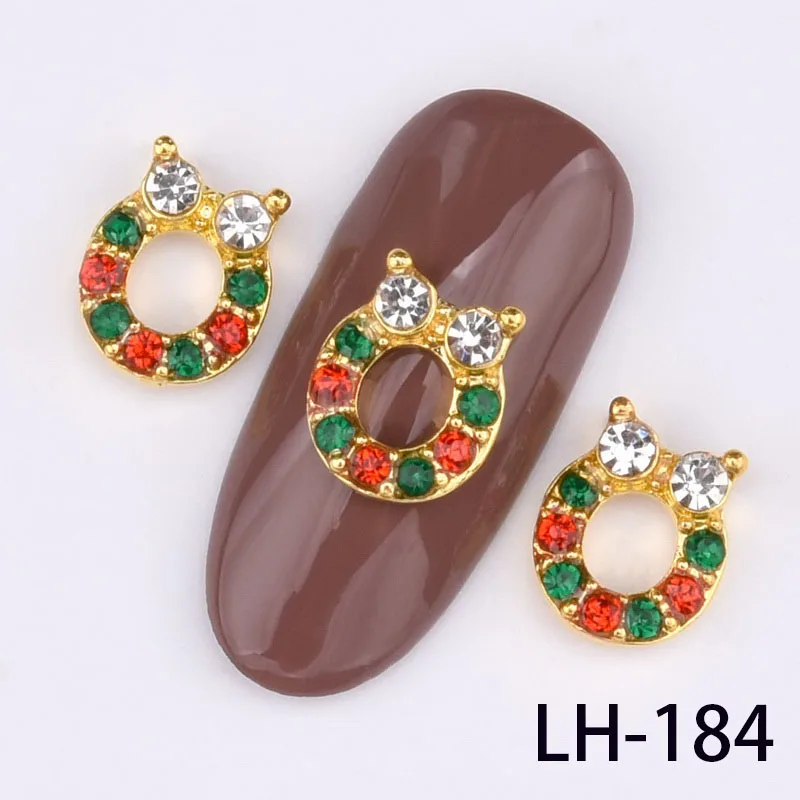LH-184 10 шт. дизайн ногтей горный хрусталь драгоценный камень серии украшения Корона Роза Рождественская елка 3D Гламурные ногти аксессуары LH178-189 - Цвет: LH-184