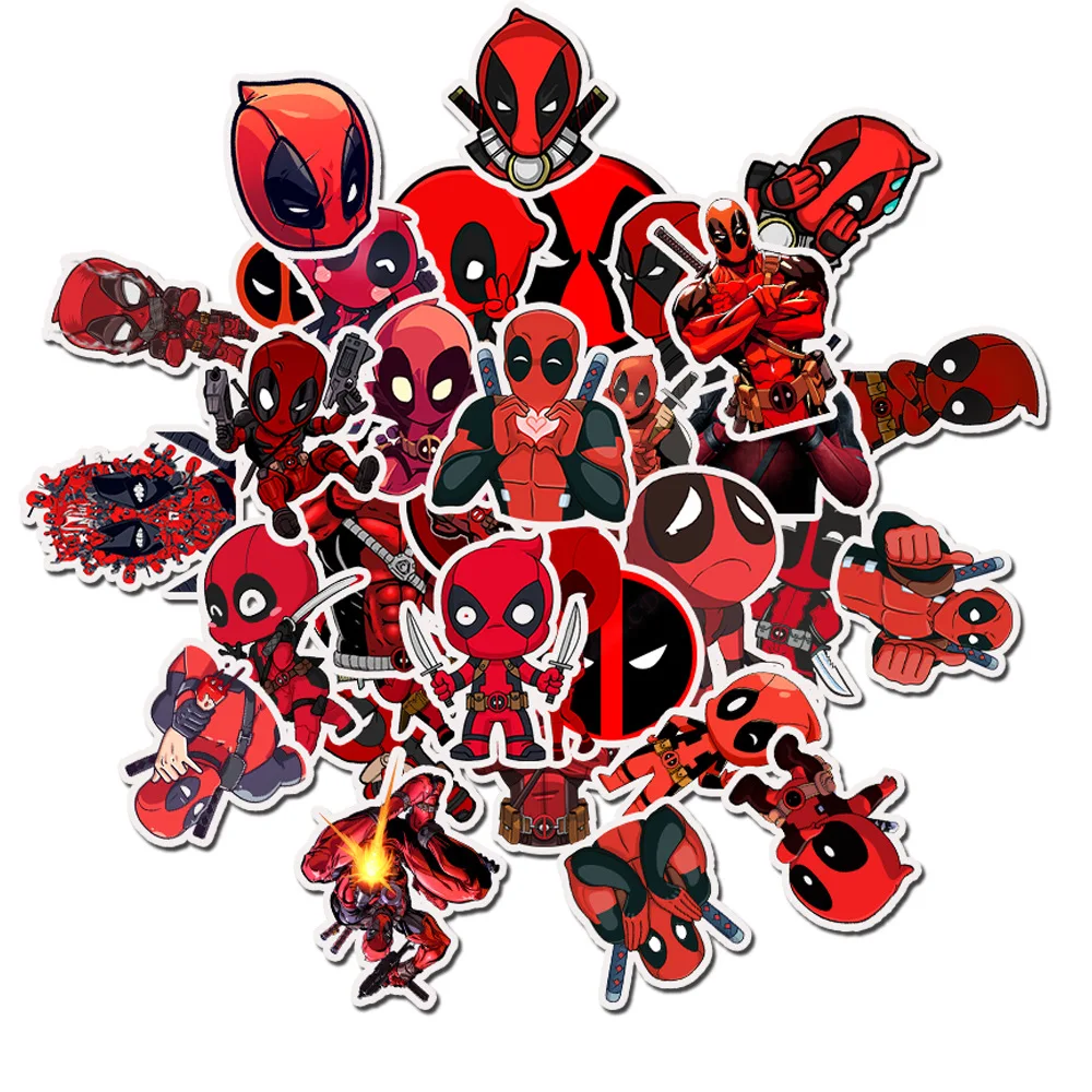 35Pcs Deadpool Marvel Sticker notebook Computer Suitcase Refrigerator Bike sticker | Игрушки и хобби