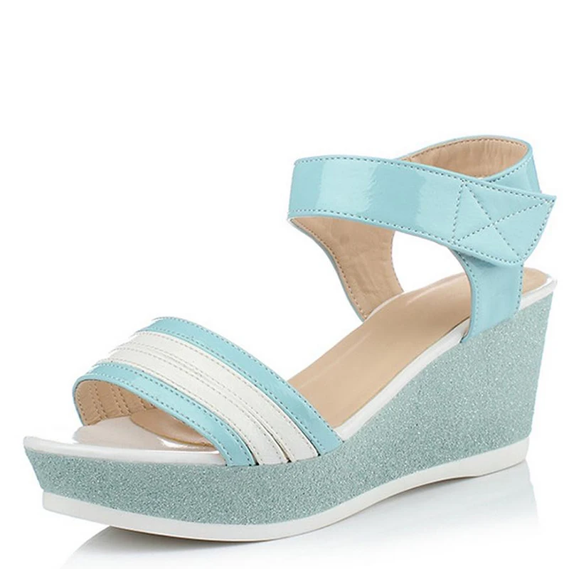 ENMAYLA/новые милые летние однотонные повседневные сандалии с открытым носком на