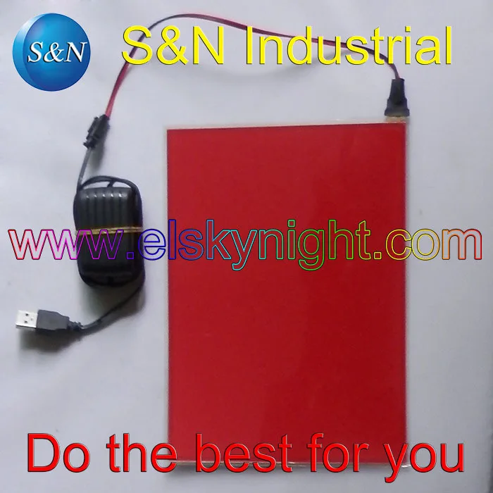A5 размер красный el лист панель задний свет с 5V USB контроллер устойчивый для