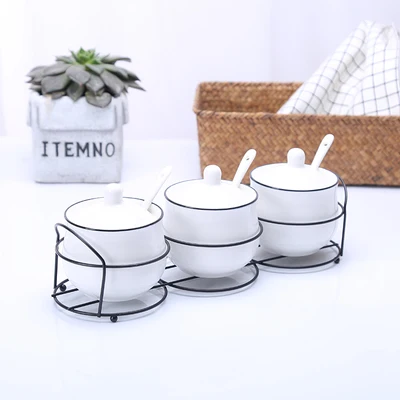 Фламинго солнце цветок утренняя тема сахарница домашняя кухня Ceramica для соли и специй горшок банки ложки