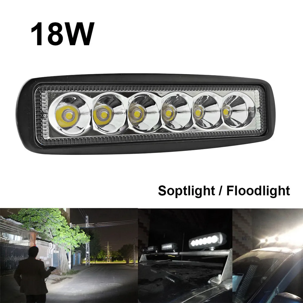 1550LM 6 Inch Offroad Light Bar 18W Universal LED Car Work 12V Waterproof Auto Driving Lamp 160 x 45 55mm | Автомобили и