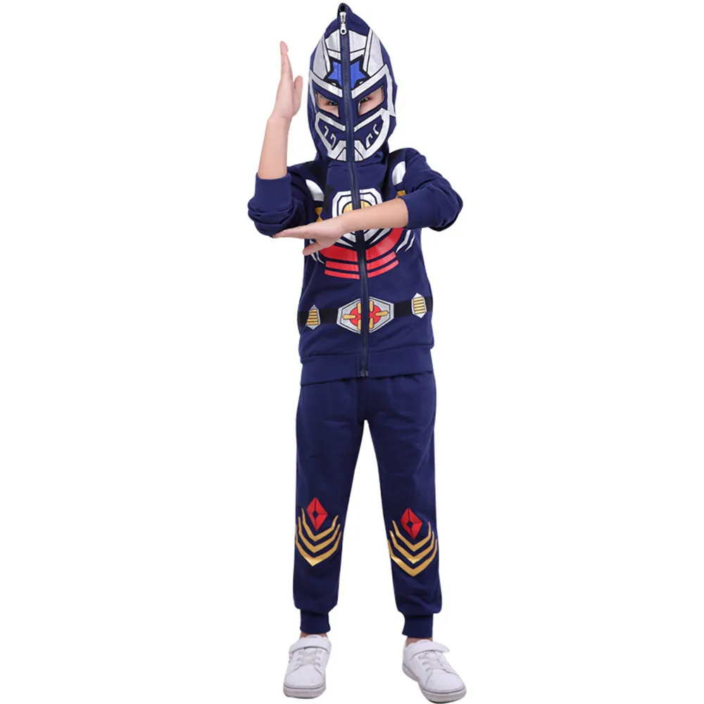 Комбинезон DINO CHARGE маска для косплея Детский костюм мальчиков красный синий