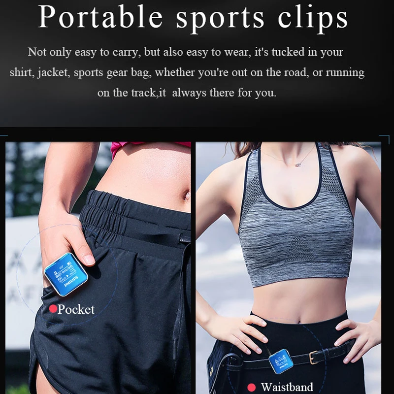 Новинка mp3 плеер PHILIPS спортивный мини для студентов с FM радио Walkman SA2208|mp3 player sport|player