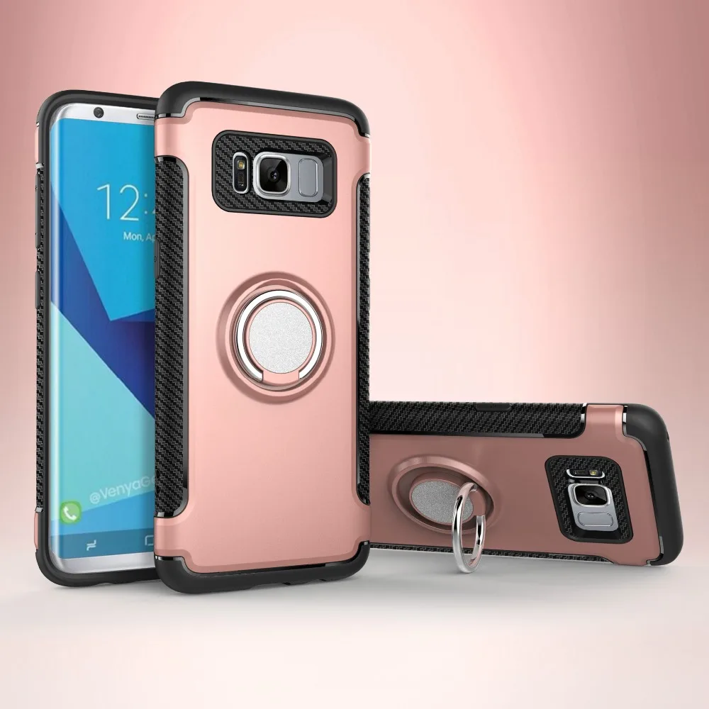 Магнитный чехол для Samsung Galaxy S8 Plus Plate TPU PC Armor S7 edge из углеродного волокна защитная