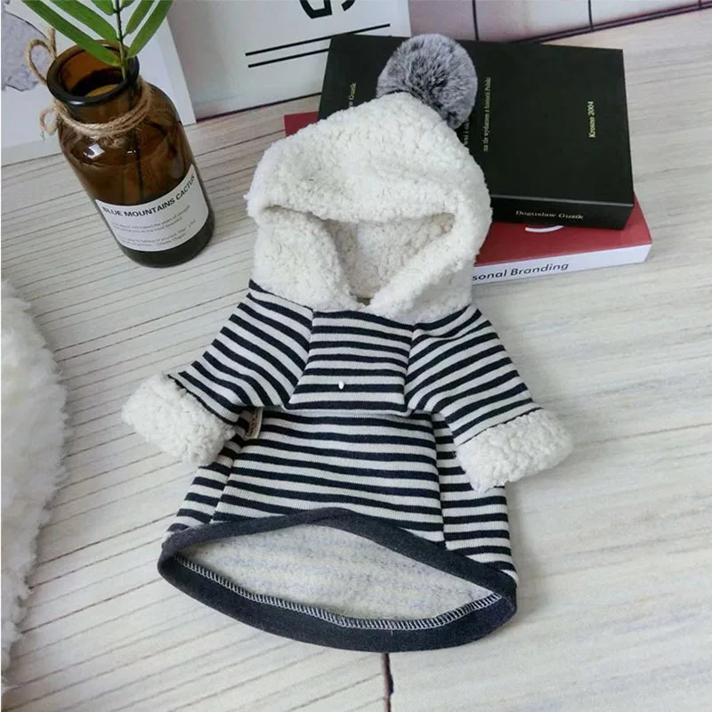 Winter Warm Dog Clothes for French Bulldog Cotton Hoodies Chihuahua dog clothes Coat Small Dogs Pet Puppy Hooded Jacket | Дом и сад