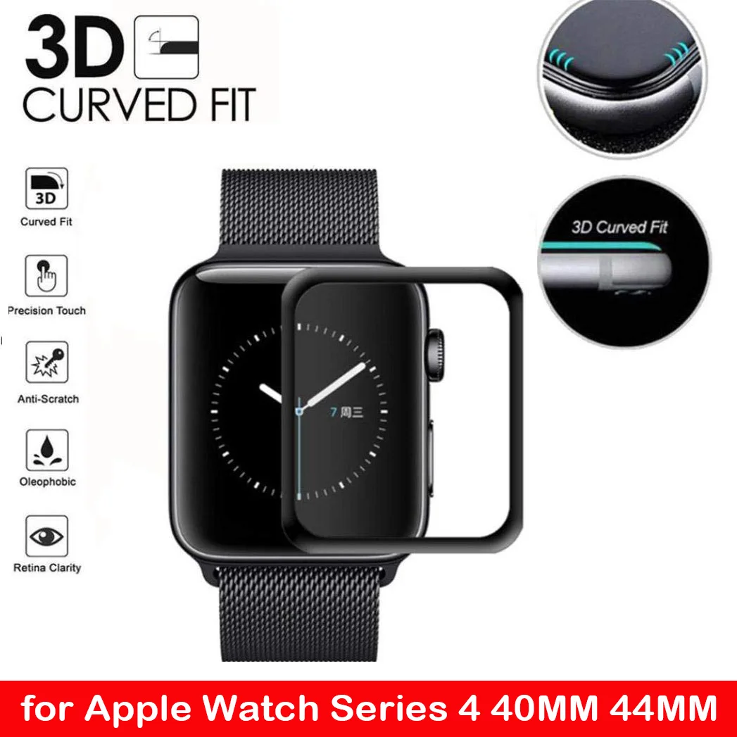 3D закаленное стекло для Apple Watch серии 1 2 3 4 защитная пленка для экрана для iwatch 44 мм 40 мм 38 мм 42 мм для iPhone XS