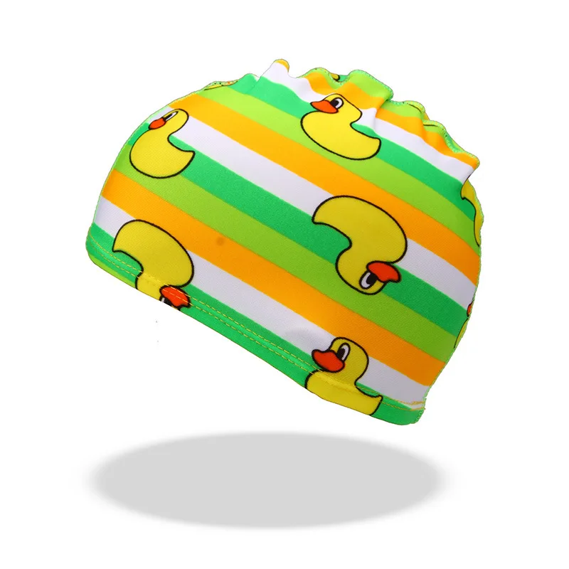 Yellow Duck Плавающие шапки ming, очень эластичные, милые, женские, детские, Мультяшные, тканевые, милые Мультяшные животные, защищают уши, для мальчиков и девочек, плавающие шапочки для бассейна, шапка - Цвет: Yellow Duck