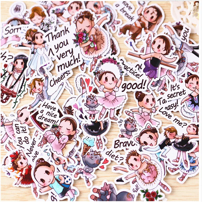 40 шт. декоративные наклейки для скрапбукинга балерины|self-made stickers|ballet girlstickers stickers |