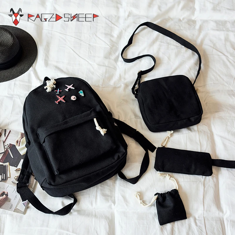 4 шт./компл. женские холщовые рюкзаки в Корейском стиле|schoolbags for teenagers girls|schoolbags
