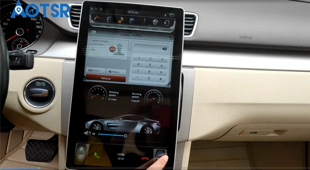 Универсальная Автомобильная Мультимедийная система Tesla Android 12 8 4 + 32 ГБ 1 дюйма без