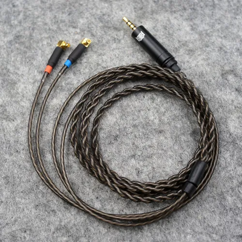 2.5mm-Black 2,5 мм/3,5 мм разъем 1,2 м бескислородная медь посеребренные кабели для наушников MMCX HiFi баланс кабель для F7200 F4100 F3100 ER4SR ER4XR - Цвет: 2.5mm-Black