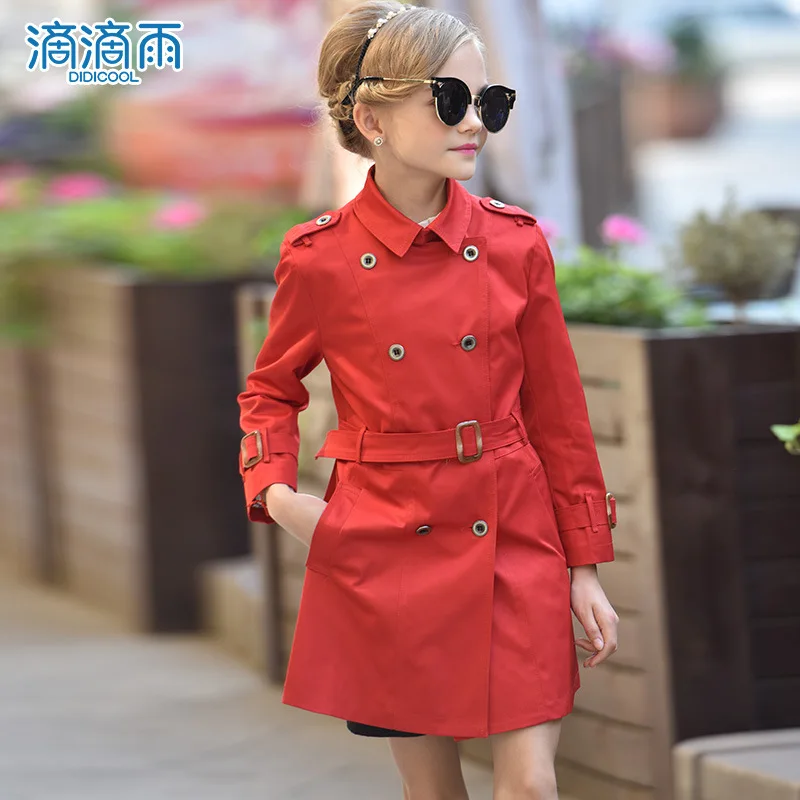 Осень 2017 г. Новое поступление длинное пальто для Обувь девочек Одежда высшего