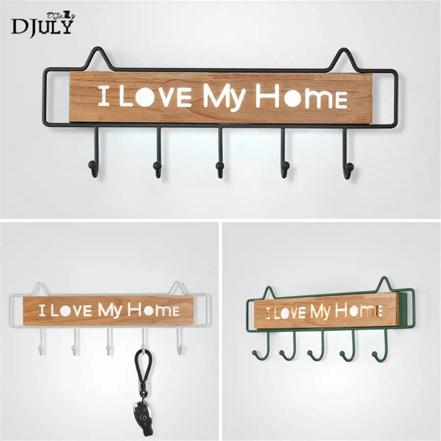 Креативная деревянная светодиодная настенная лампа в японском стиле с крючком