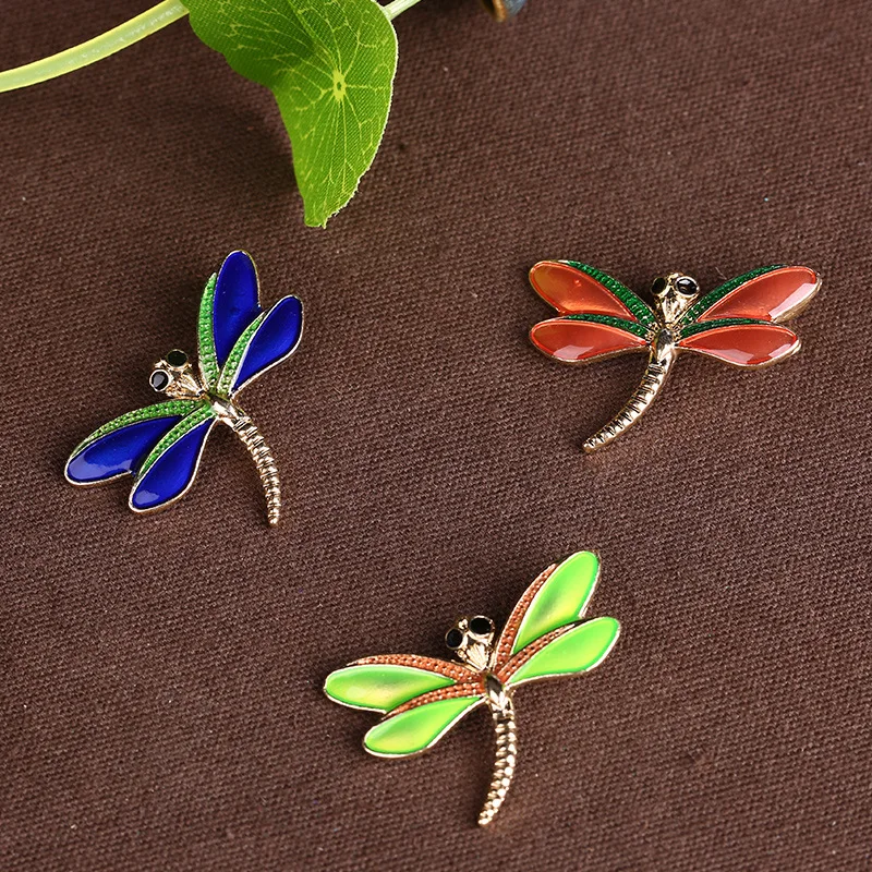 Высококачественные красные синие желтые подвески в виде стрекозы из сплава с