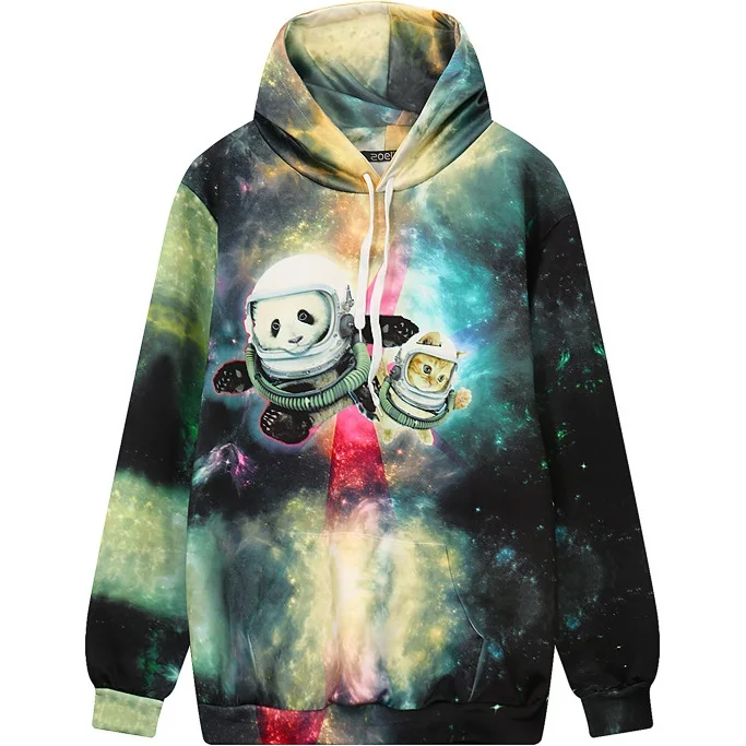 Для женщин Tie Dye цвет Толстовка зима 3D печатных повседневное плюс размеры Топ розовый свободные Galaxy узор над Размеры d пуловер - Цвет: 1073