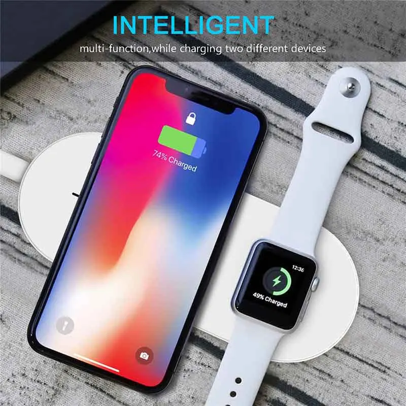 Беспроводное зарядное устройство AirPower для iPhone X 8 8plus быстрая зарядка iWatch3 2 QI Samsung