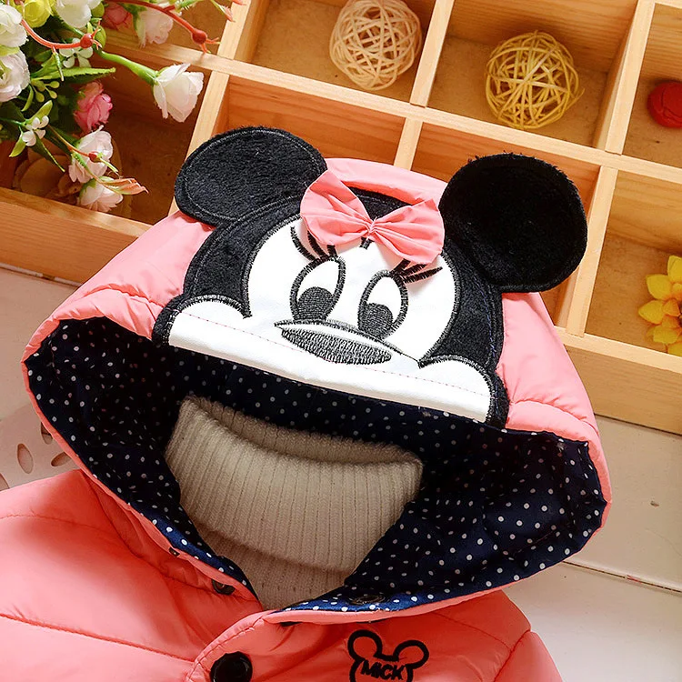 New Fashion Brand Children Girls Cute Coats Toddler Jacket Kids Winter Thick Warm Down Baby Cartoon Outwear Clothes