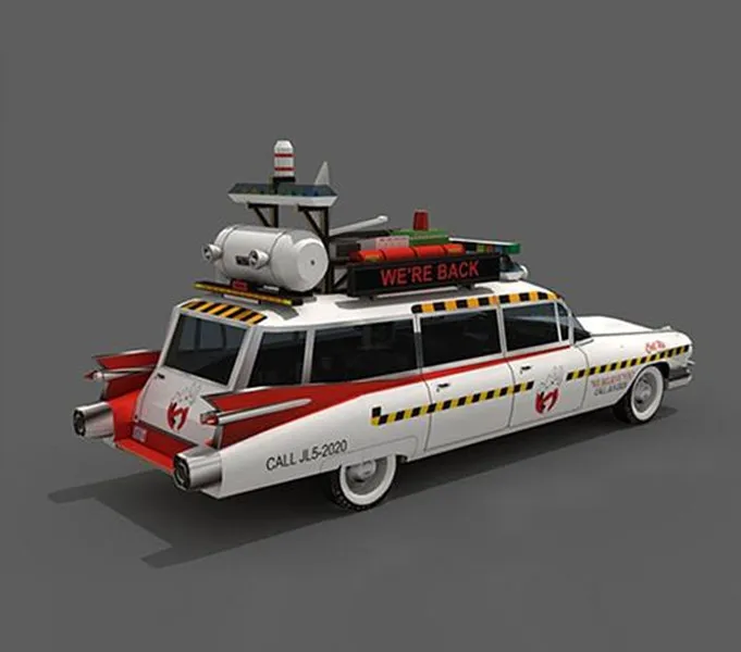 Ghostbusters Ecto 1A hot wheels модель автомобиля Cadillac 3D Paper model kit|Картонные конструкторы| |