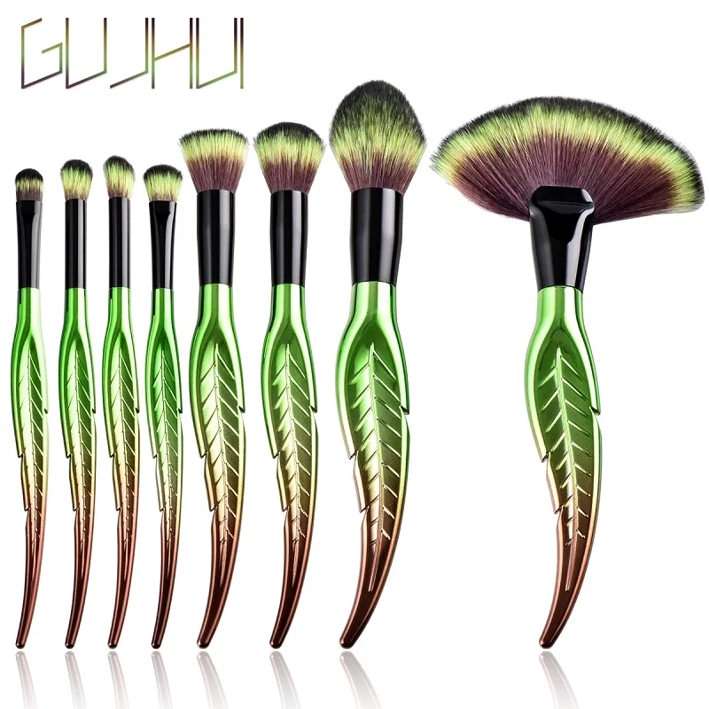 8PCS Green Профессиональный макияж кисти набор 8/10 шт. косметическая пудра основа, тени для глаз, на нашем сайте! кисти для макияжа Косметика мягкая Косметика Красота инструмент для макияжа бровей - Handle Color: 8PCS Green