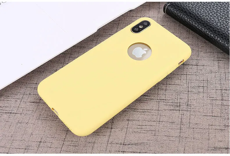 5XIAOHUO New Arrival Case For iPhone X case Candy Colors Soft TPU Silicon Phone covers 7 8 PLUS Coque Capa |