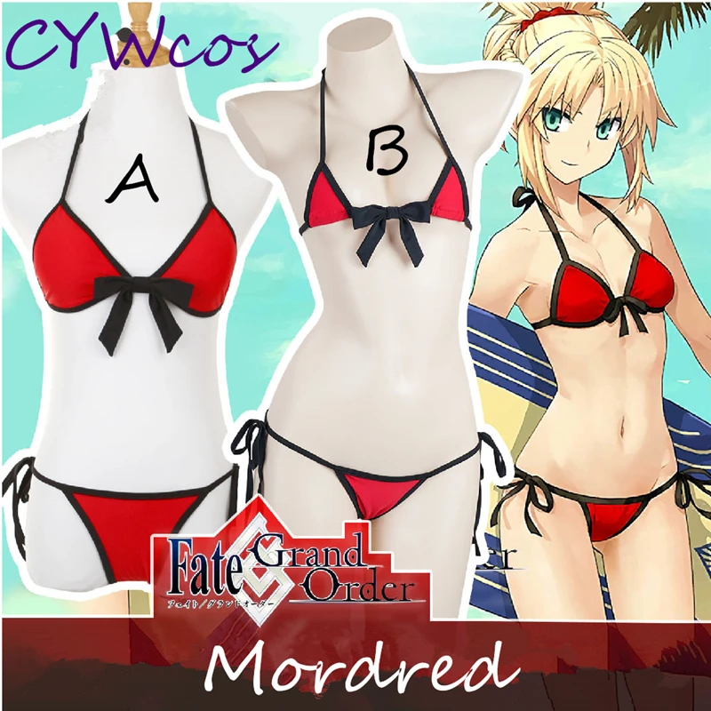 Fate/Apocrypha FGO Косплей Мордред красный саблей костюм для косплея купальники бикини