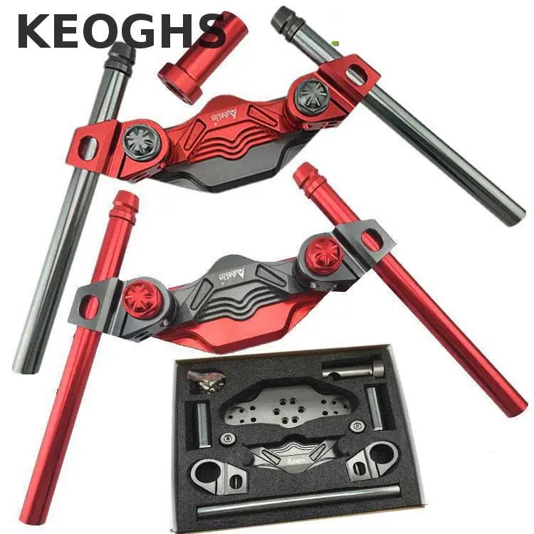 Руль для мотоцикла Keoghs полностью из алюминиевого сплава с ЧПУ 22 мм стержень