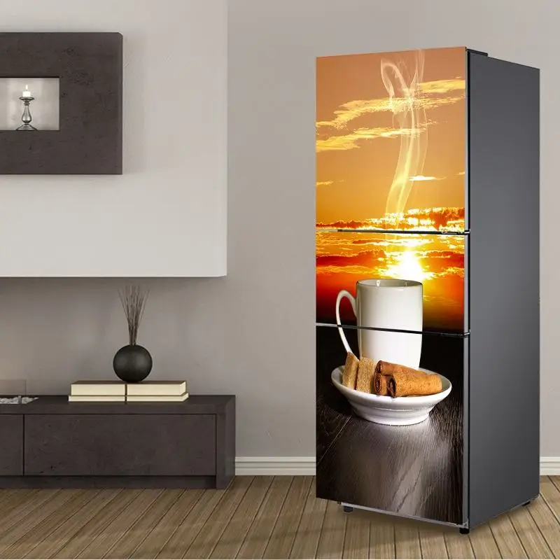 3D ПВХ Съемный кухонный холодильник стикер DIY стены двери наклейки самоклеющиеся Стикеры s обои для дома кухни украшения ремесла