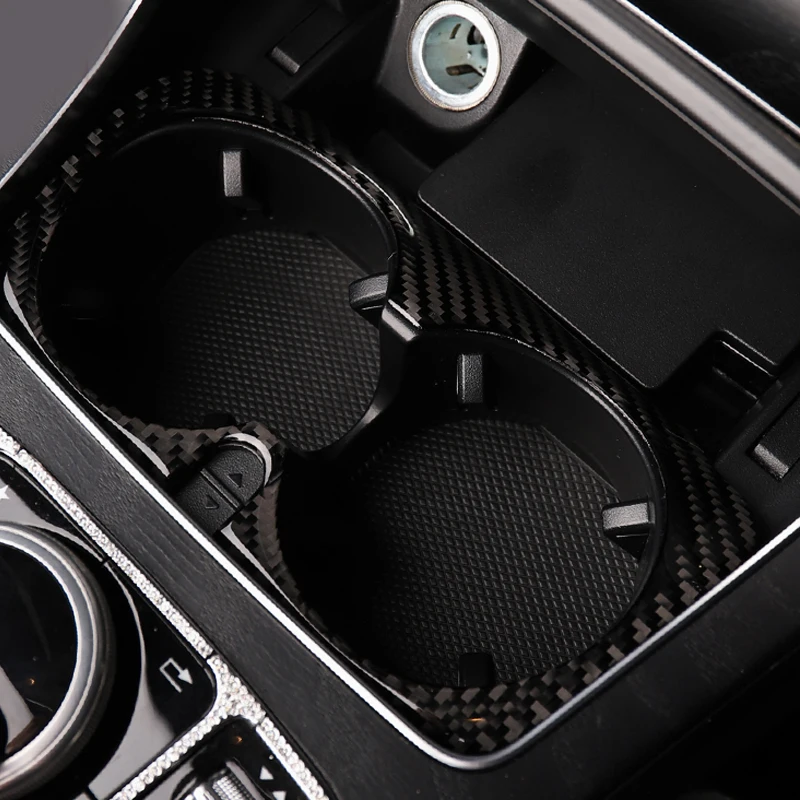 

Для Mercedes Benz W205 W204 C Class E Class W213 GLC держатель для чашки из углеродного волокна декоративная накладка наклейки