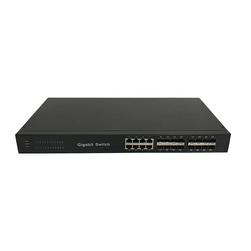 Гигабитный управляемый волоконно-оптический коммутатор 8 ethernet 16 оптоволоконный порт смарт-коммутатор ftth серверное устройство волоконное оборудование медиаконвертер