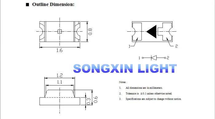 1000 шт./лот маленькие красные лампы 0603 SMD LED светоизлучающие диоды|light-emitting diode|smd led
