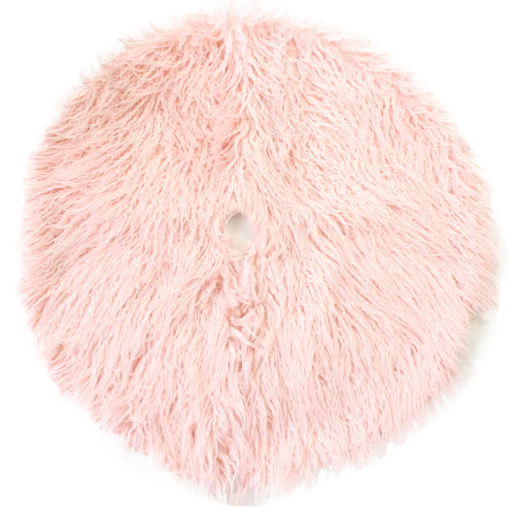 Pink ISHOWTIENDA Романтические Рождественские елочные украшения 75 см рождественские плюшевые длинные волосы Рождественская елка юбка Декор Рождественская елка - Цвет: Pink