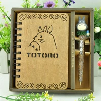 anime notebook stationery birthday present shell wooden 17cm height 10cm wide about 40 sheets