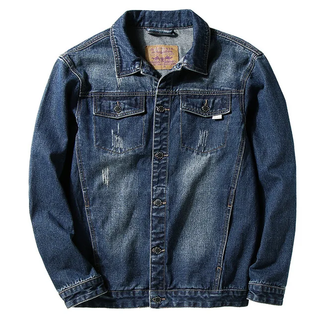 ASIAN SIZE 5002 Новинка весна и осень джинсовая повседневная куртка мужская одежда дизайн большой Азиатский размер L-5XL 6XL 7XL - Цвет: ASIAN SIZE 5002
