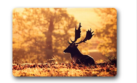 Бесплатная доставка пользовательские прочный олень коврик домашнего декора