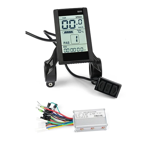 250W 2in1 NO USB KUNRAY LCD Ebike Display With e Bike Controller 36V Brushless Controller 350W 24V-48V Battery Power Mileage Speed Time USB Phone - Цвет: 250W 2in1 NO USB