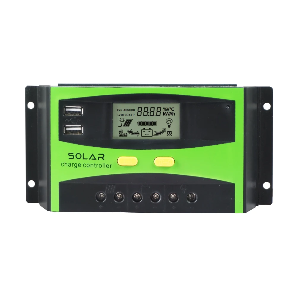 ECOworthy 20A/40A/60A контроллер солнечного зарядного устройства батарея солнечной