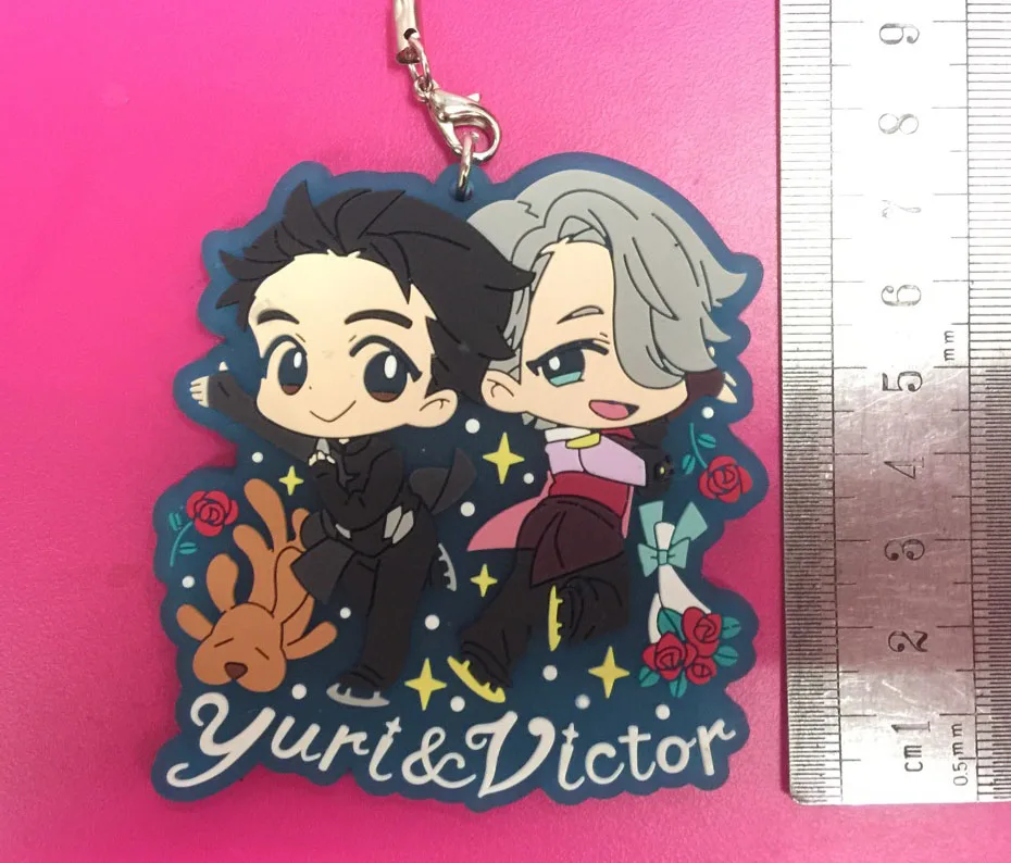 На льду аниме брелок Виктор Никифоров Katsuki JJ Отабек Yuuri плисецкий каучуковый