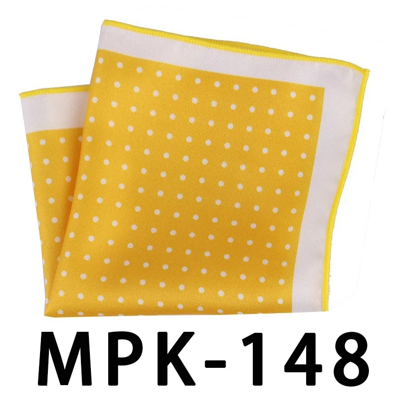 MPK-148 YISHLINE отличительный мужской носовой платок Карманный квадратный шелковый мужской горошек с принтом пейсли мужские нагрудные Платки для мужских костюмов аксессуары - Цвет: MPK-148