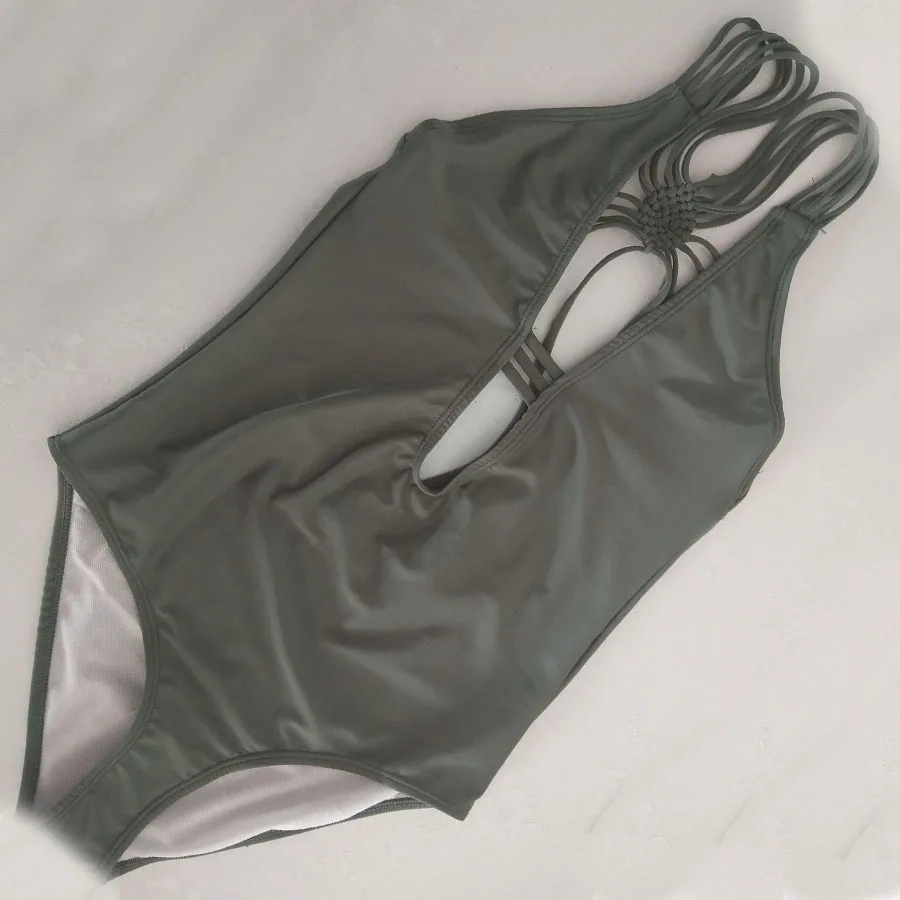 Бандажный Купальник для женщин 2018 купальный костюм монокини трикини цельный