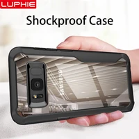 luphie transparent case for samsung galaxy s22 ultra 21 s20 s10 plus a71 shockproof cover for samsung note 20 10 9 8 armor case