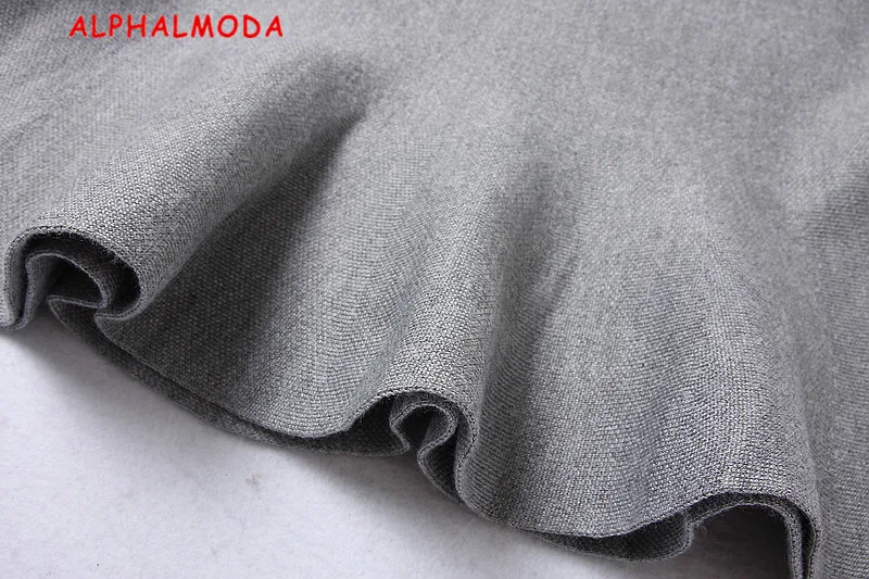 Женский вязаный костюм ALPHALMODA свитер и юбка с узором комплект из 2 предметов