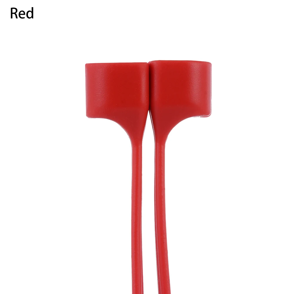 red Модные наушники анти-потеря ремень Магнитная Петля Веревка кабель Airpods магнит ремень аксессуары для Apple AirPods - Цвет: red
