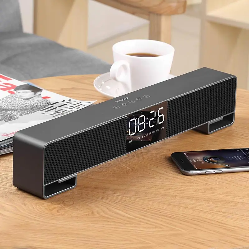 F4 умные часы беспроводные Bluetooth светодиодные цифровые будильник ночник