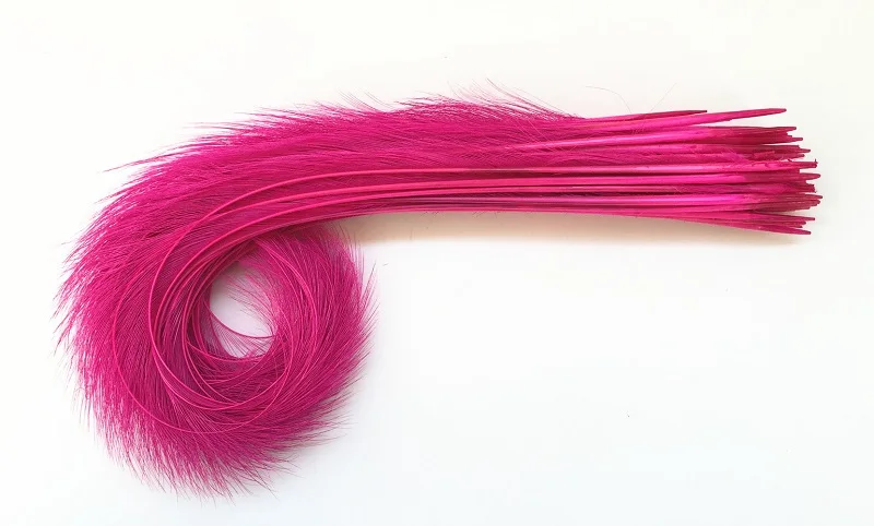 5 шт./лот жженые фазаны перо Millinery шляпа отделка Ремесло поставка 15 цветов на выбор B071 - Цвет: Hot pink